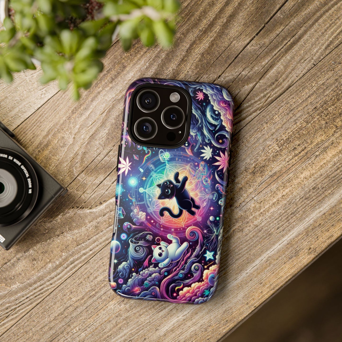 Cat Space Weed Magic Phone Case
