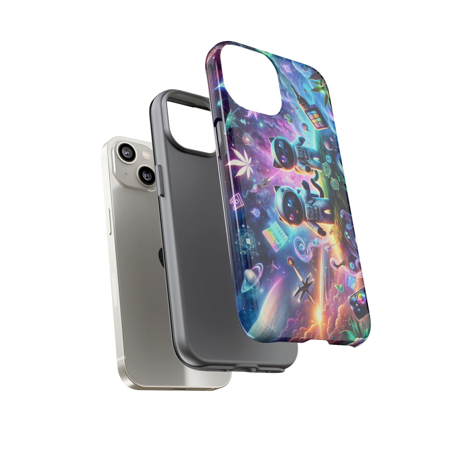 Cat Space Weed Magic Phone Case 3