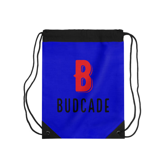 Budcade Black & Blued Drawstring Bag (Red on Blue)