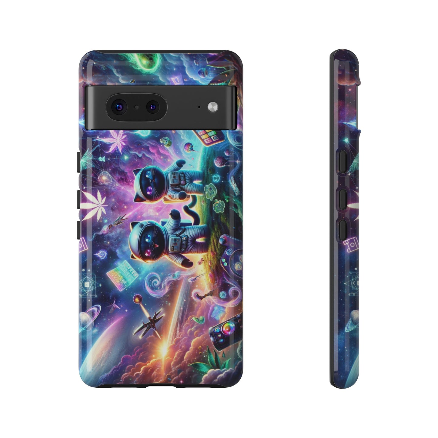 Cat Space Weed Magic Phone Case 3