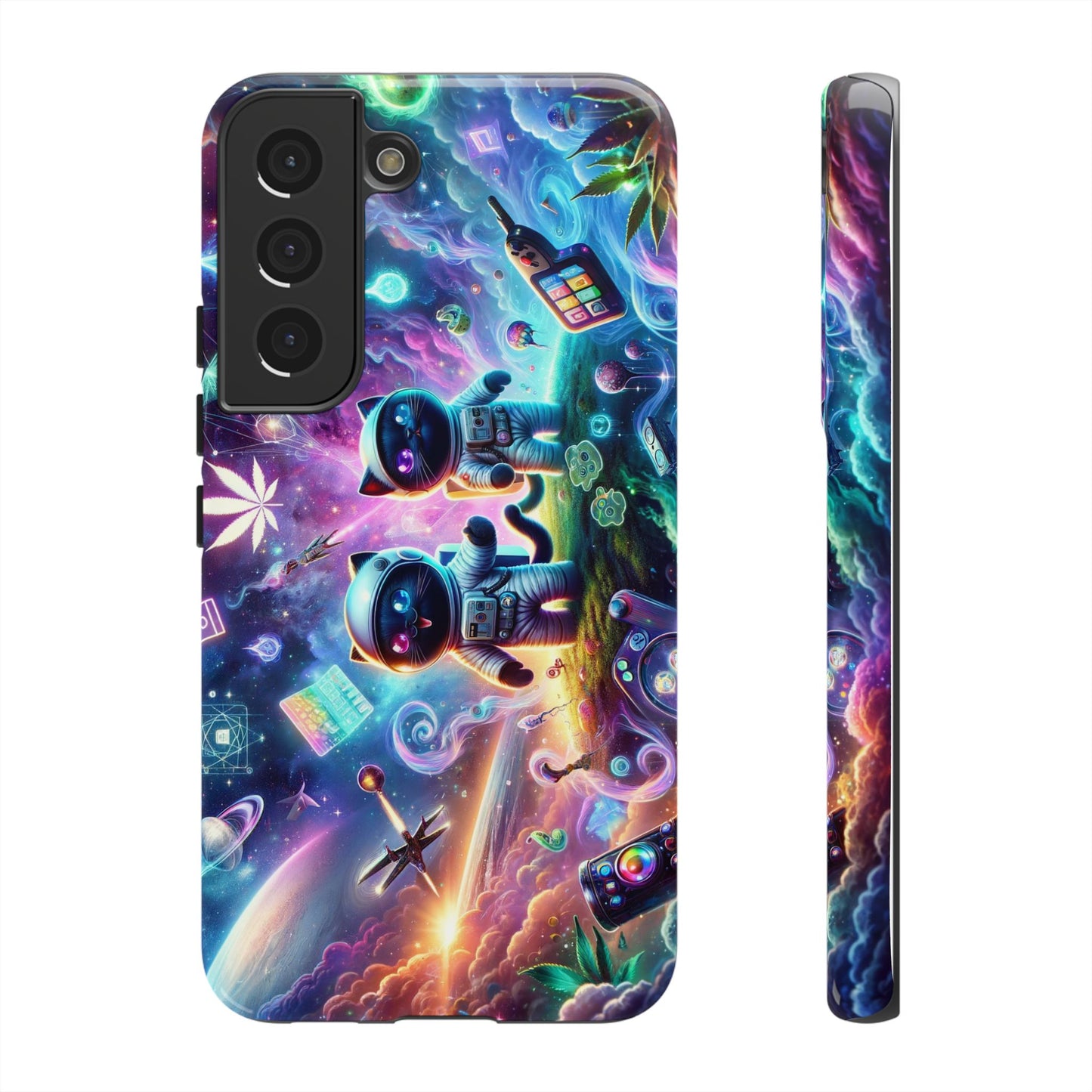 Cat Space Weed Magic Phone Case 3