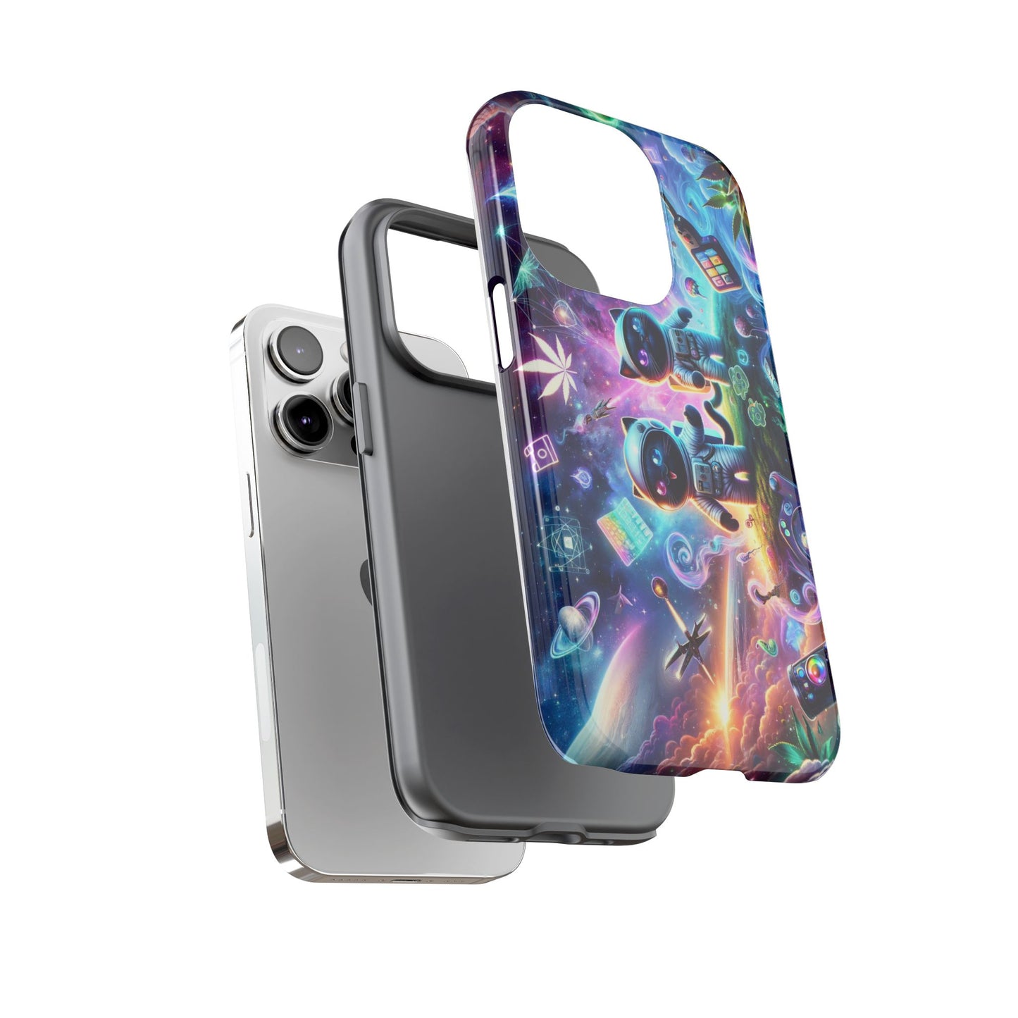 Cat Space Weed Magic Phone Case 3