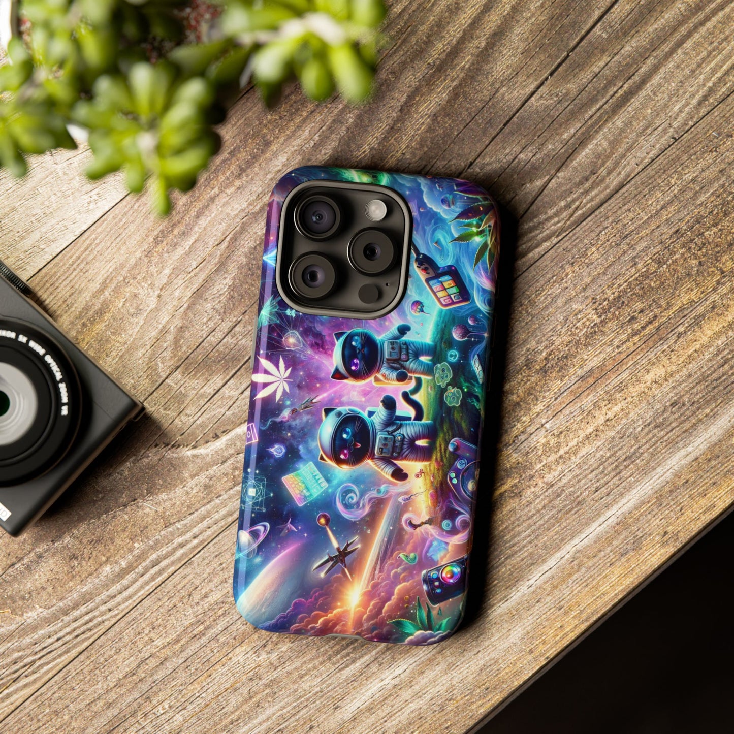 Cat Space Weed Magic Phone Case 3