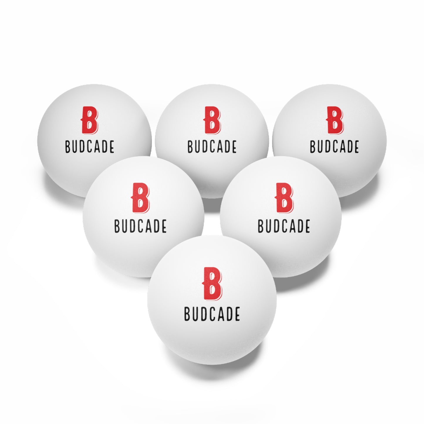 Budcade Official Ping Pong Balls (Set of 6)