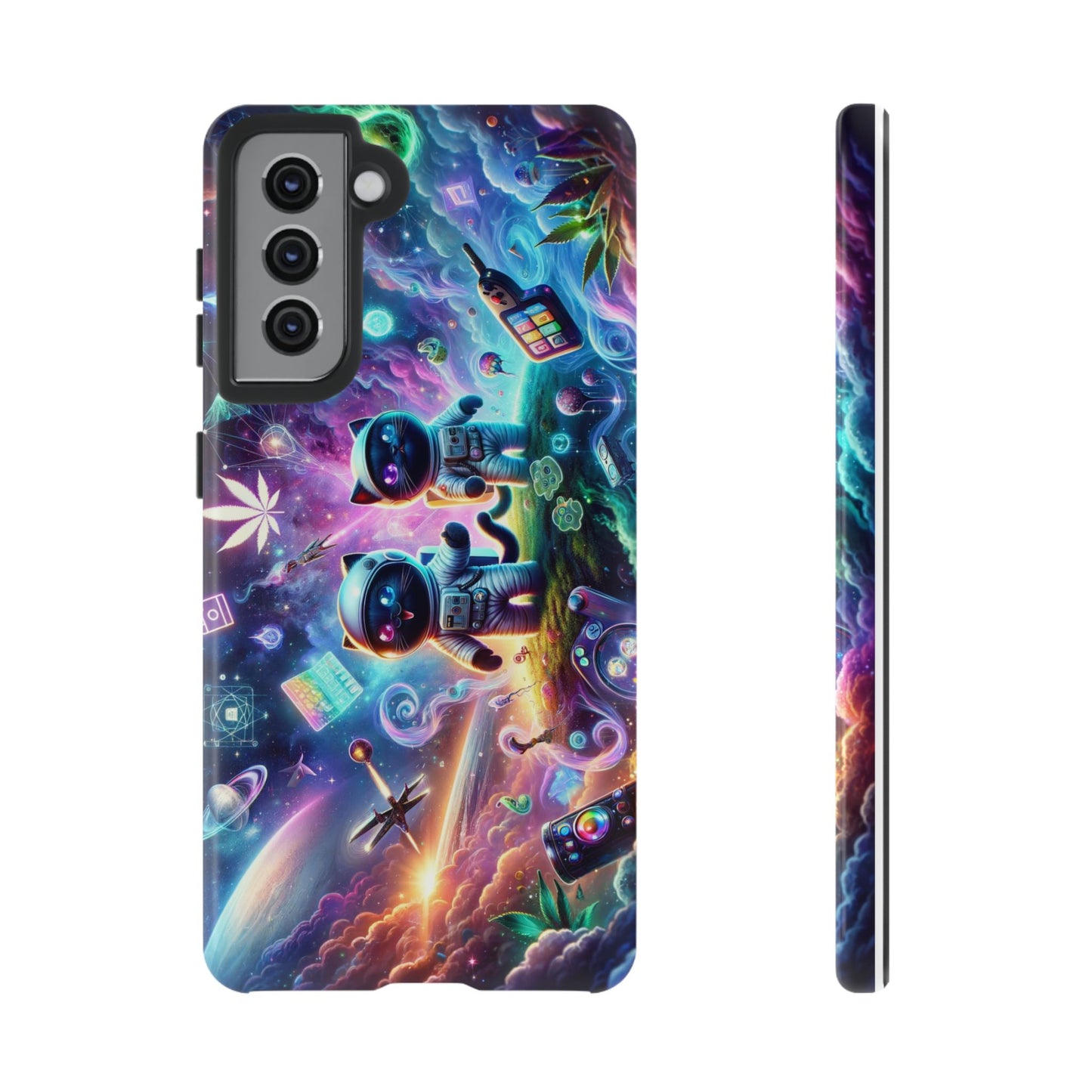 Cat Space Weed Magic Phone Case 3