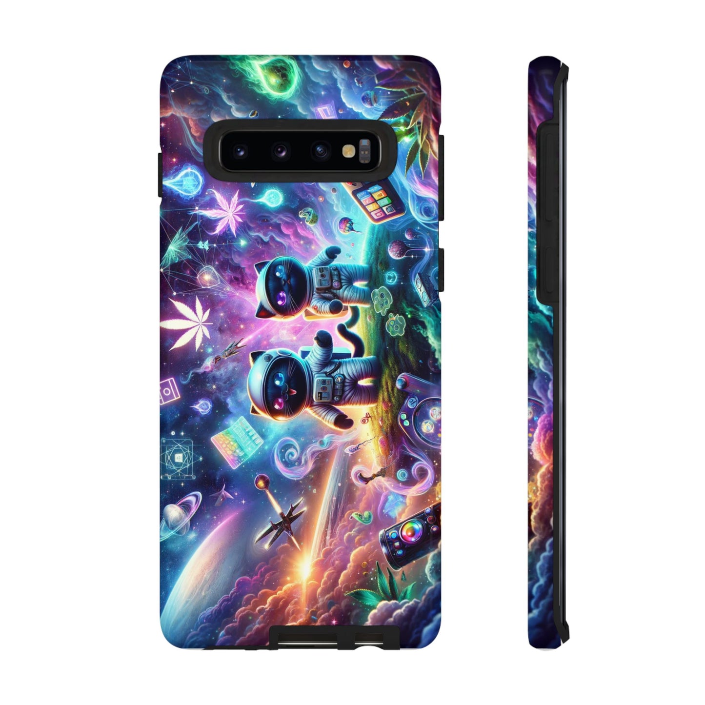 Cat Space Weed Magic Phone Case 3