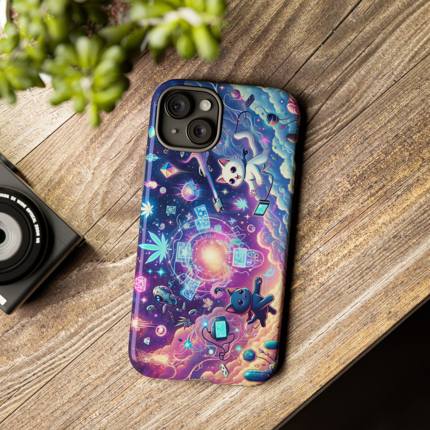Cat Space Weed Magic Phone Case 2