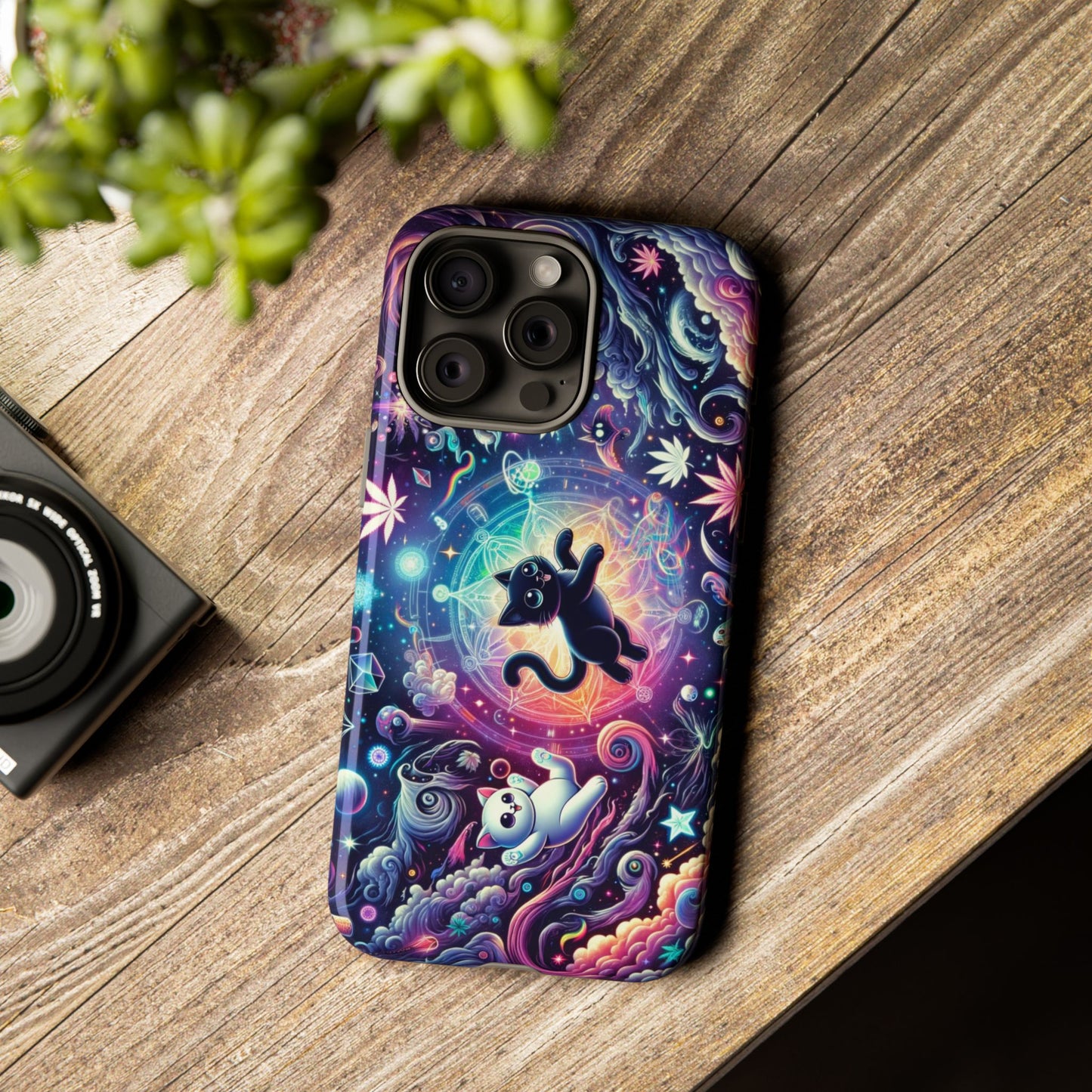 Cat Space Weed Magic Phone Case