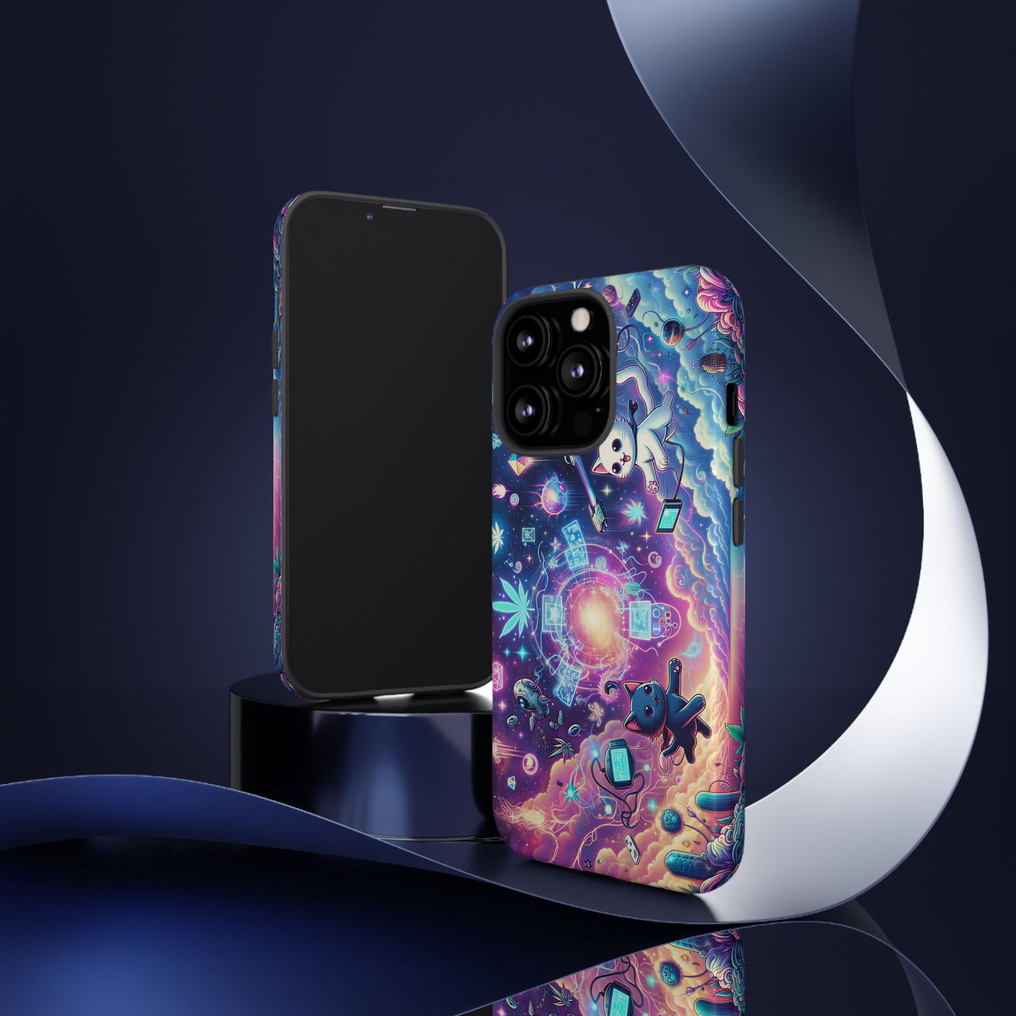 Cat Space Weed Magic Phone Case 2