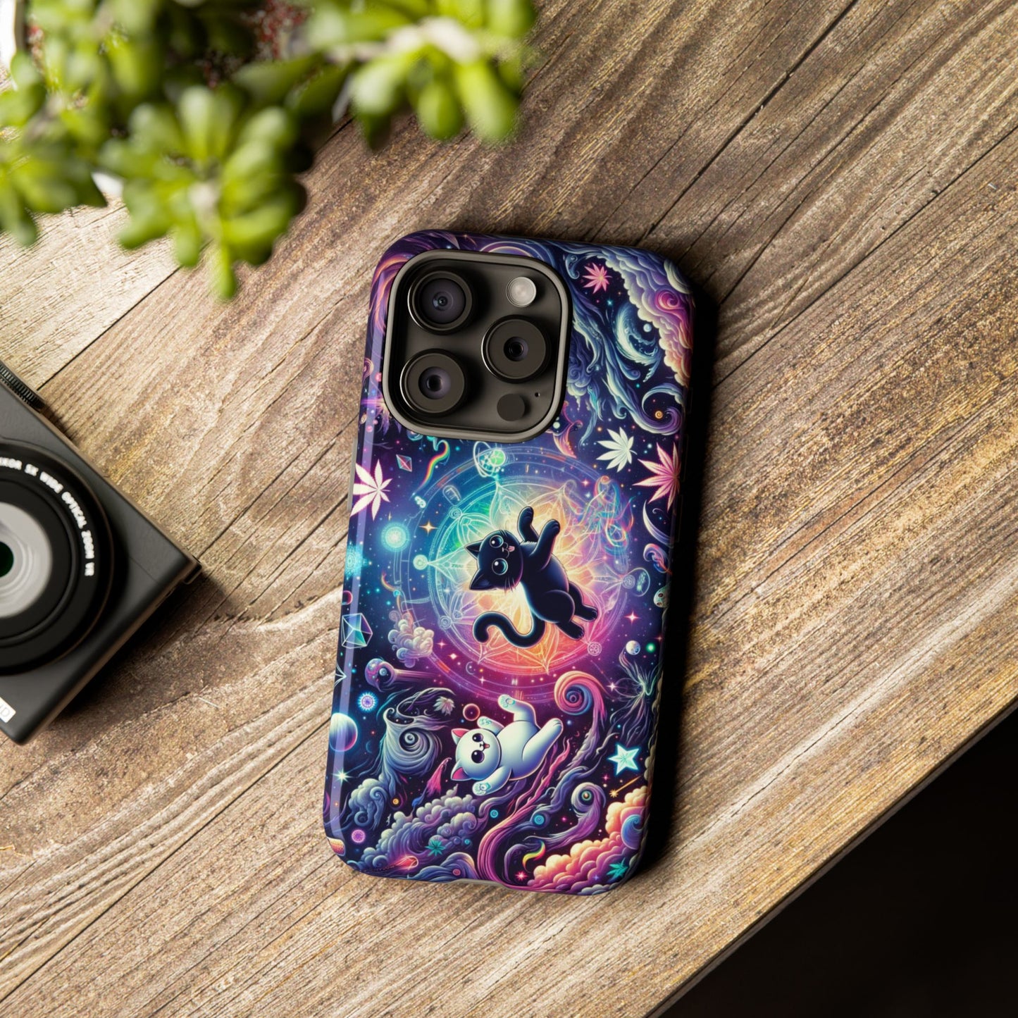 Cat Space Weed Magic Phone Case