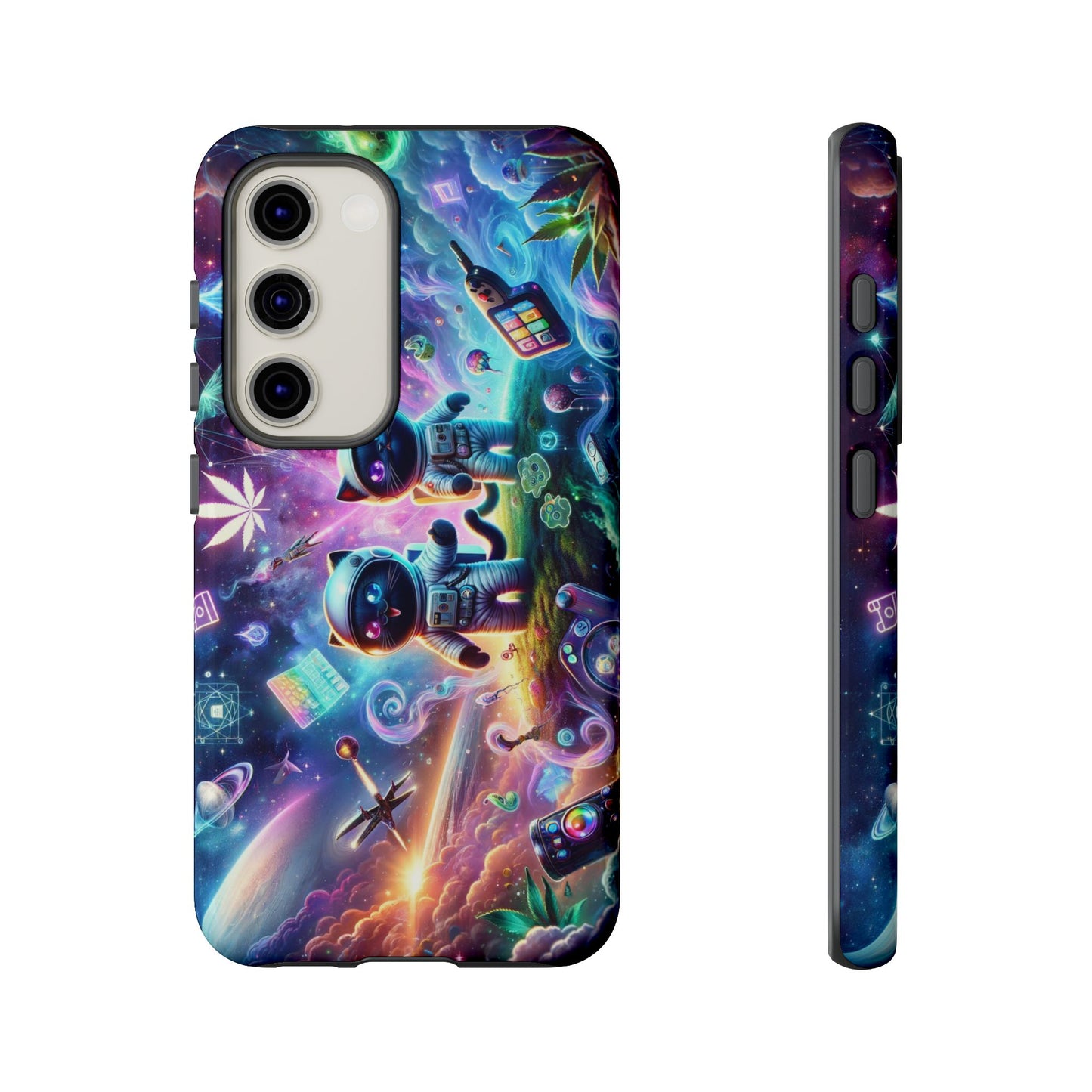 Cat Space Weed Magic Phone Case 3