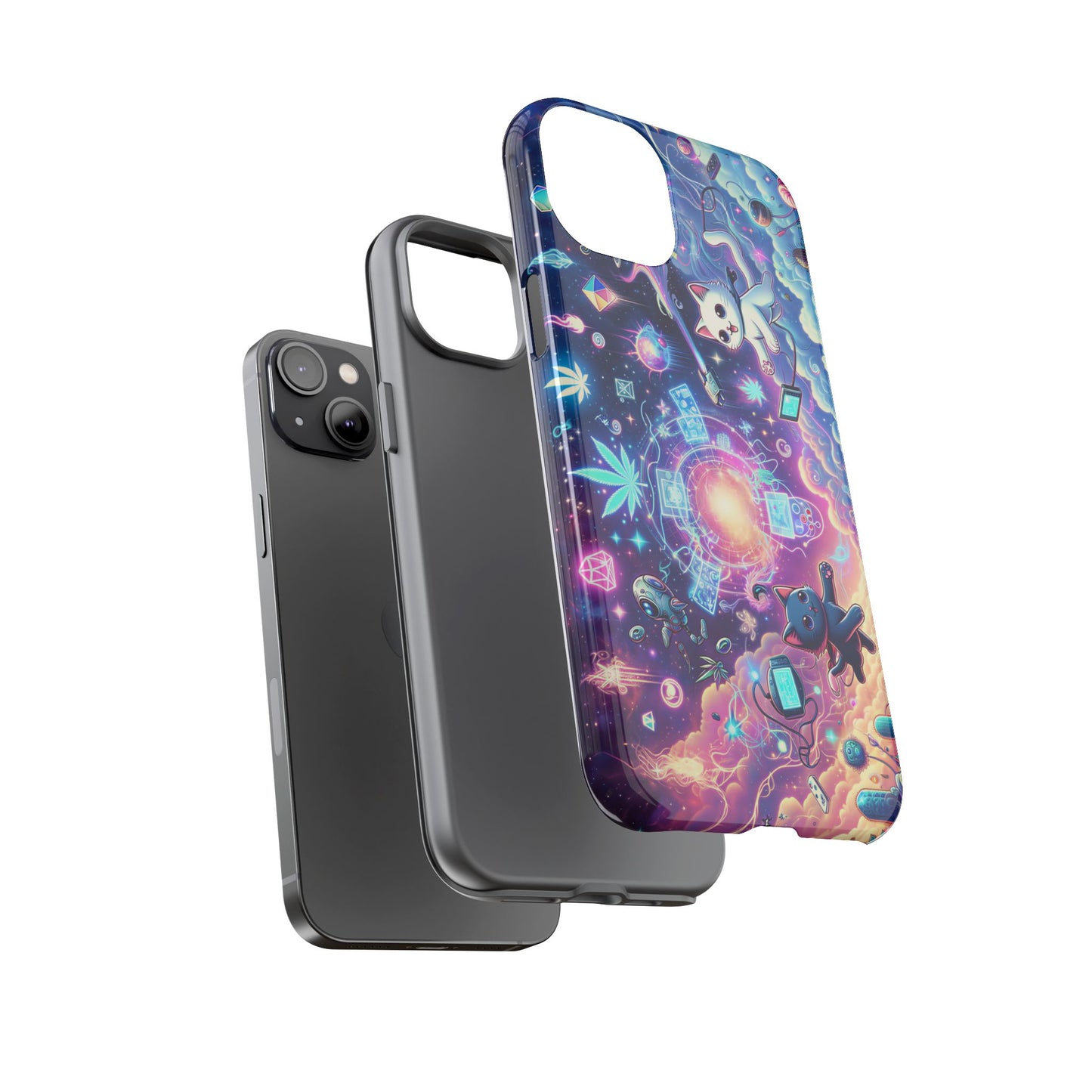 Cat Space Weed Magic Phone Case 2