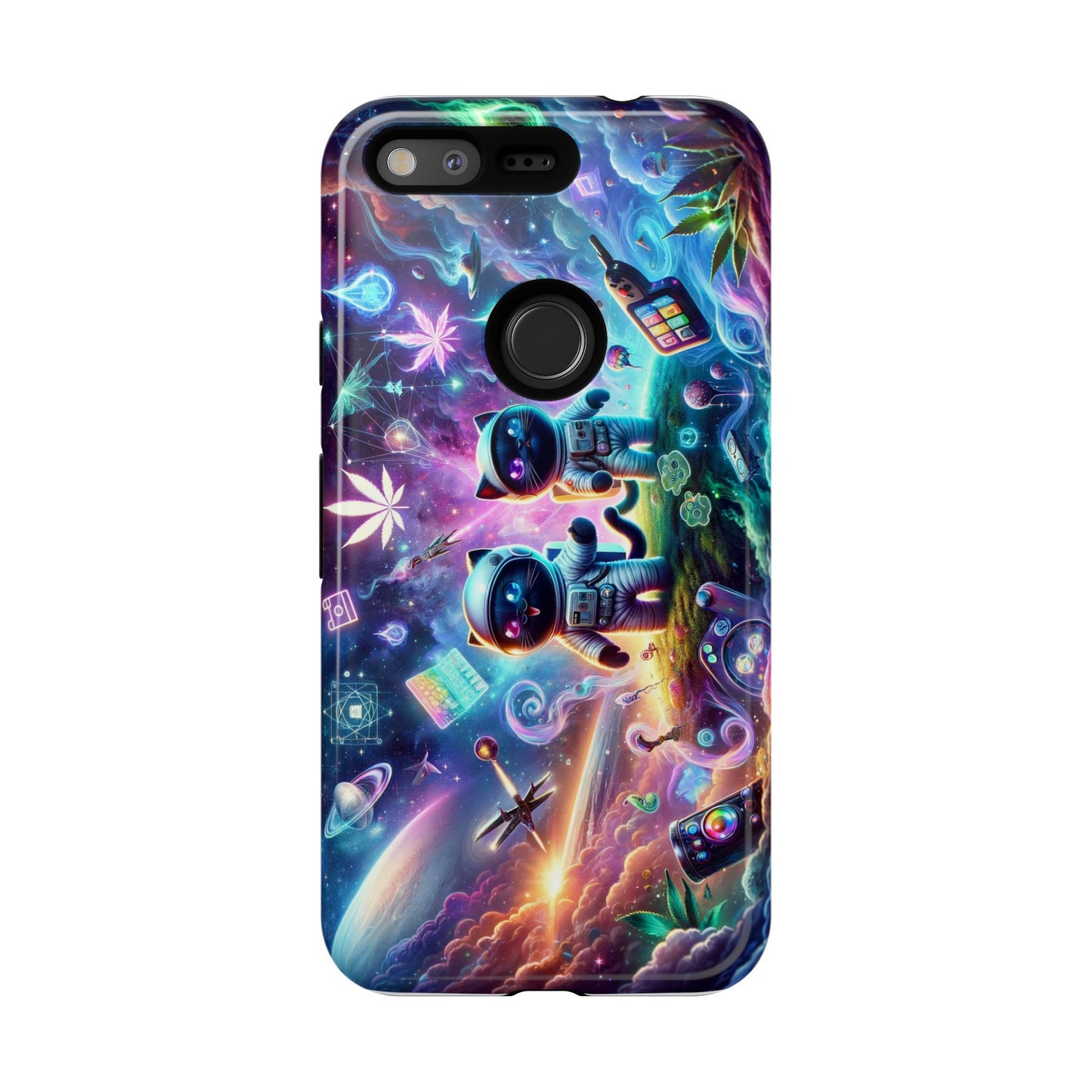 Cat Space Weed Magic Phone Case 3