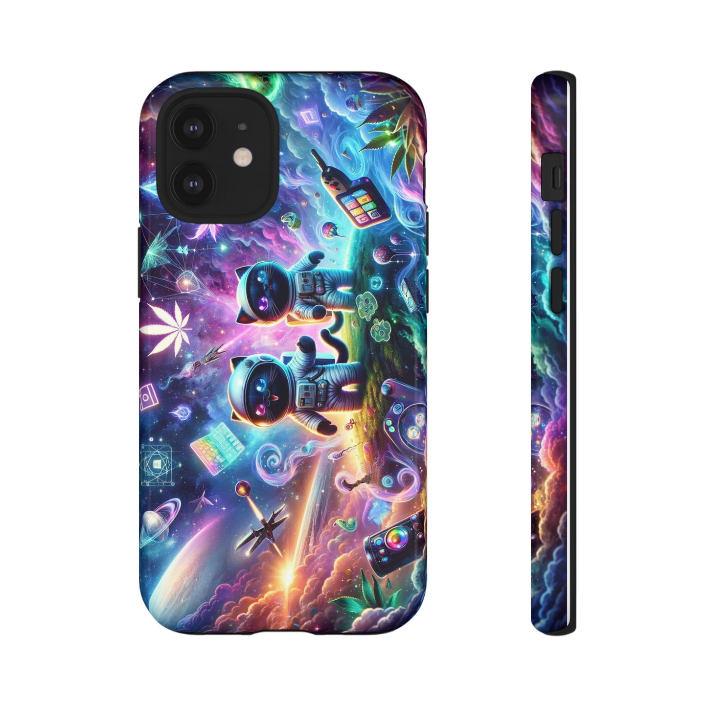 Cat Space Weed Magic Phone Case 3