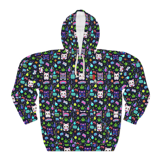 Budcade Cat Space Weed Magic Hoodie 1