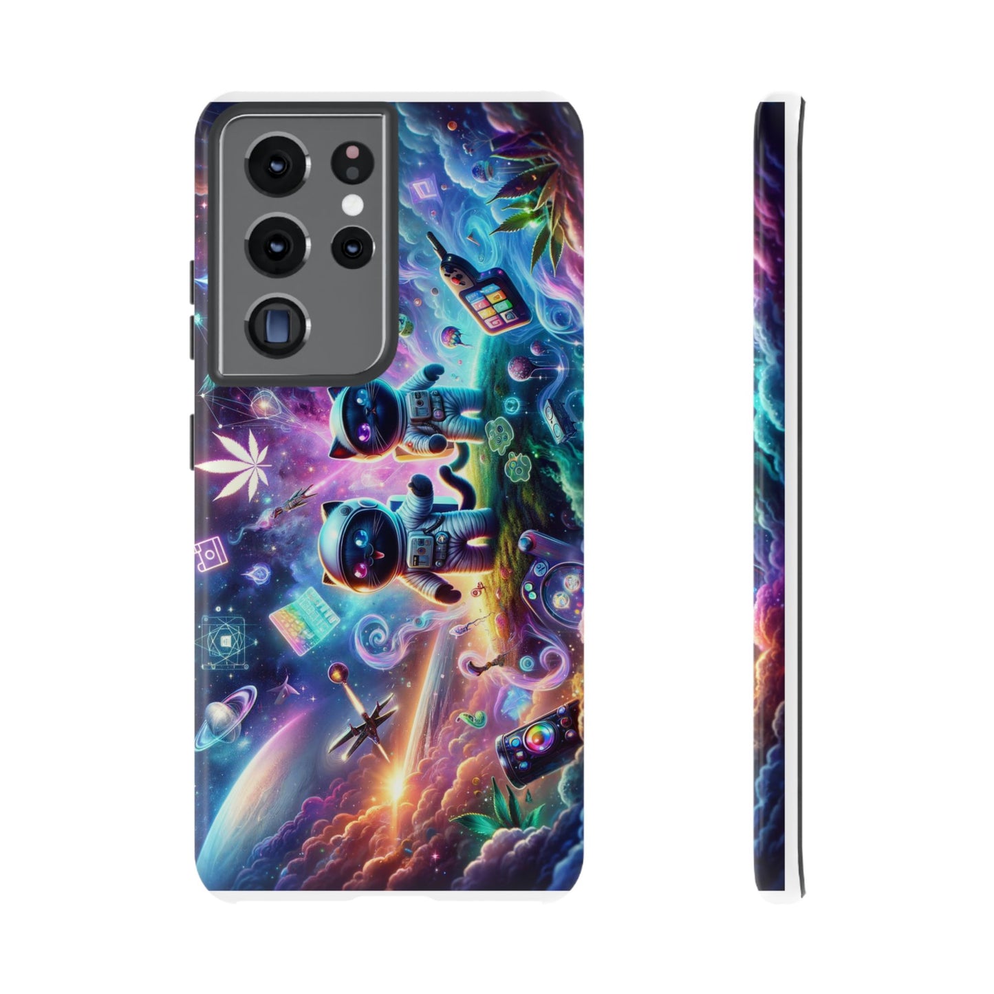 Cat Space Weed Magic Phone Case 3