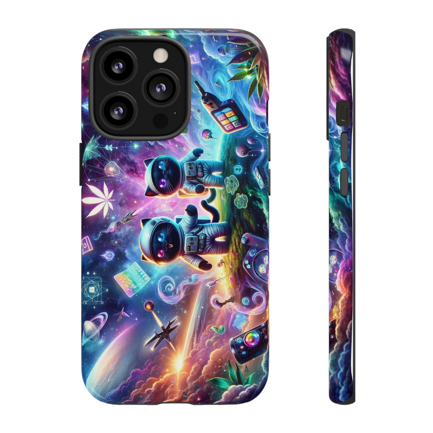 Cat Space Weed Magic Phone Case 3