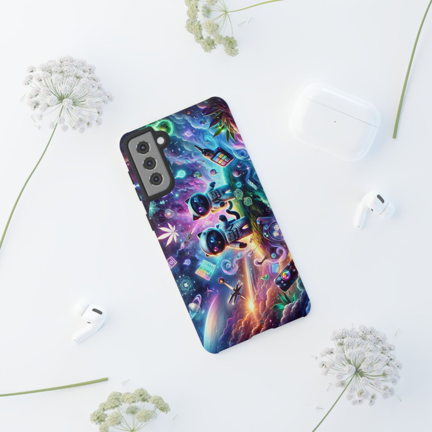 Cat Space Weed Magic Phone Case 3