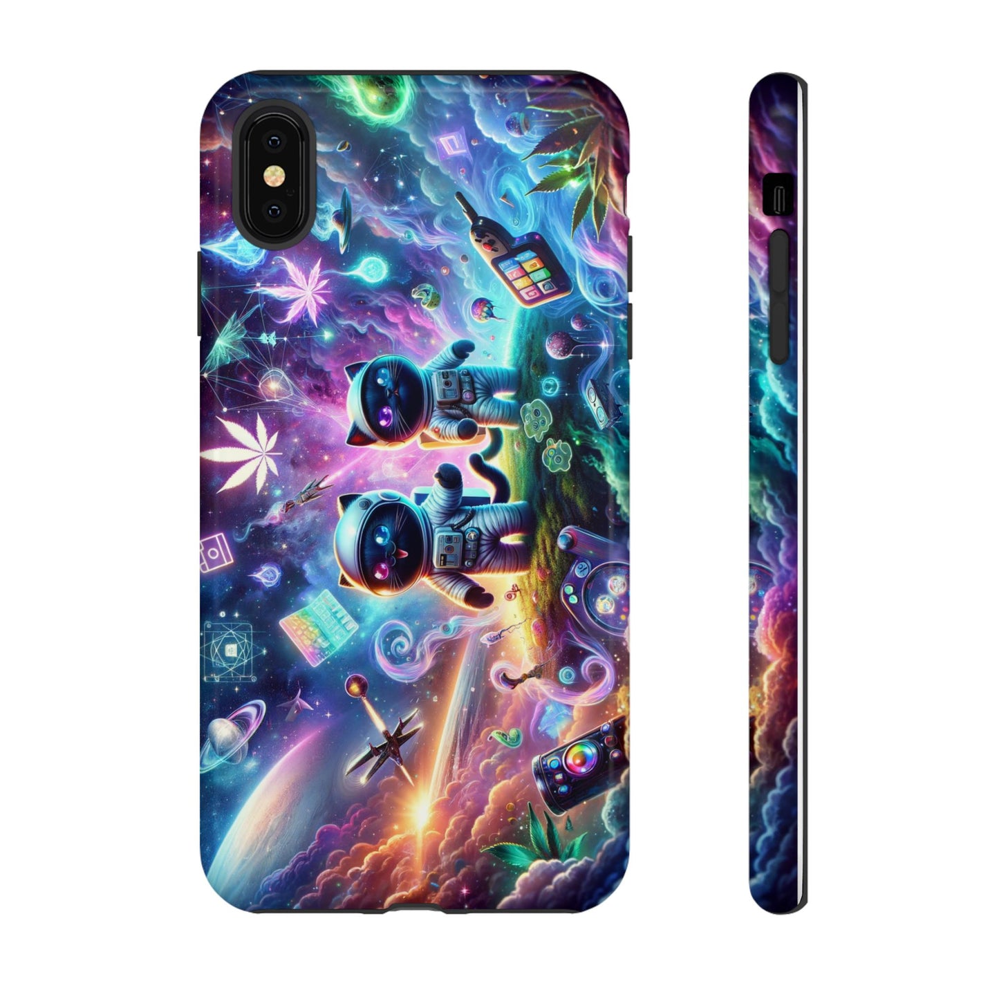 Cat Space Weed Magic Phone Case 3