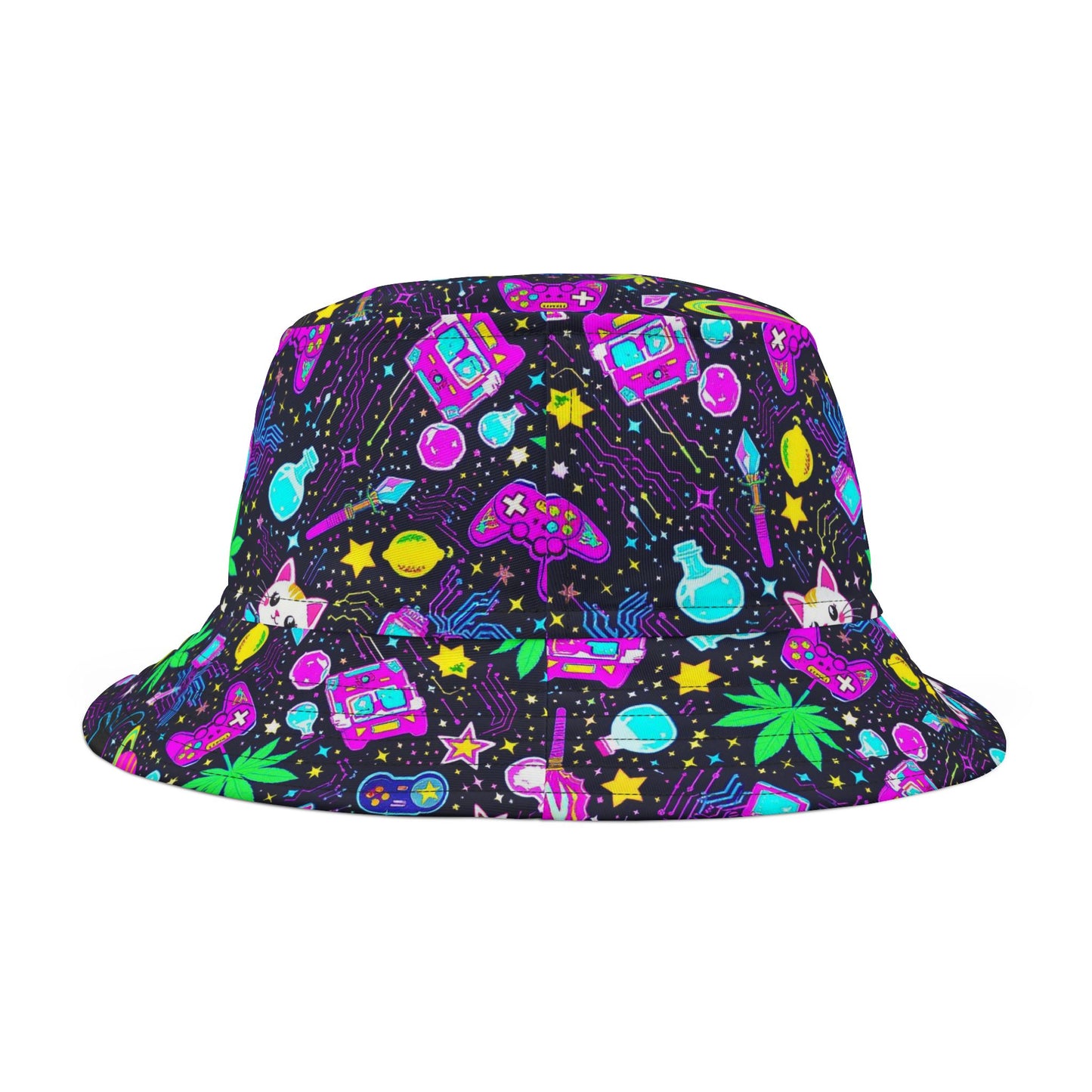 Budcade Cat Space Weed Magic Bucket Hat 2
