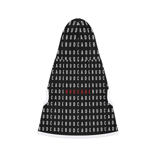 Budcade Pattern Pet Hoodie (White on Black)