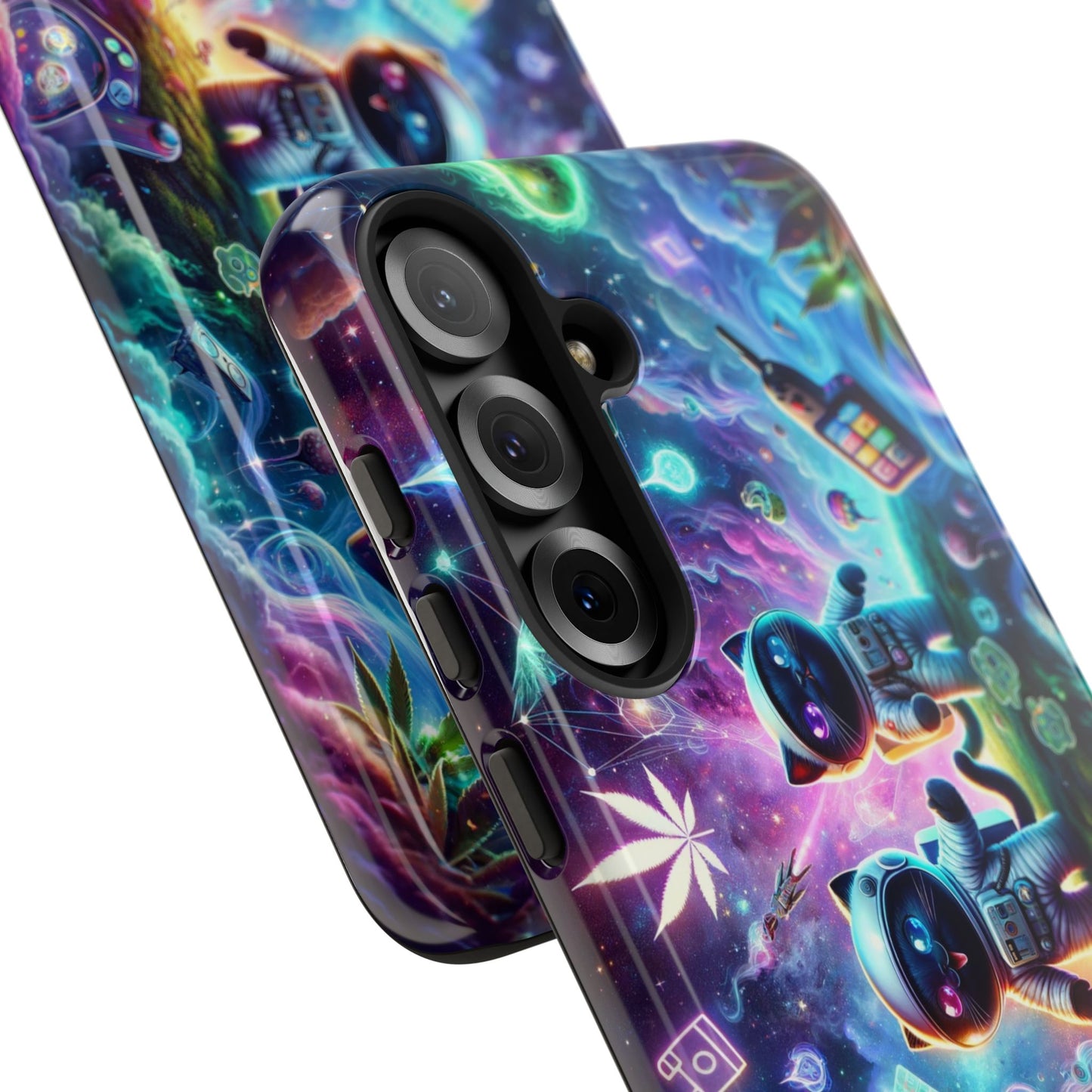 Cat Space Weed Magic Phone Case 3
