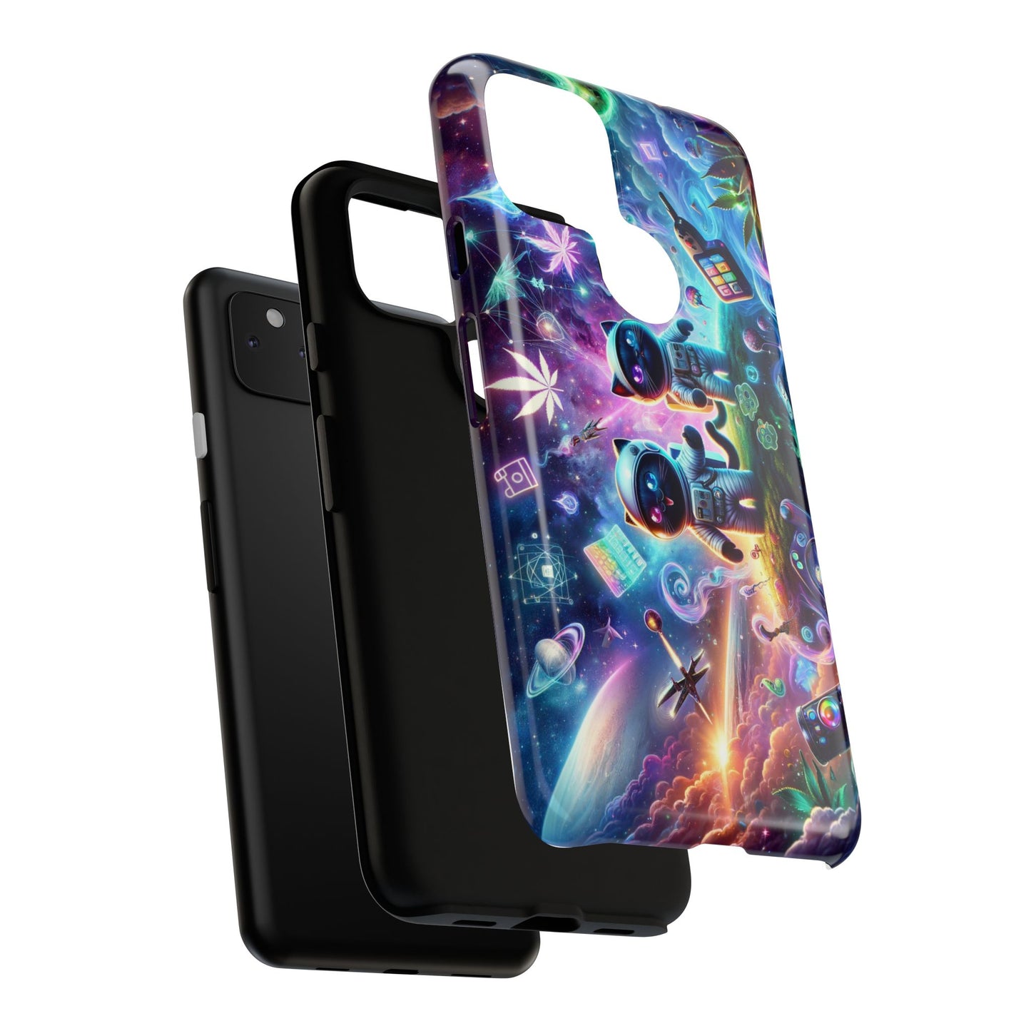 Cat Space Weed Magic Phone Case 3