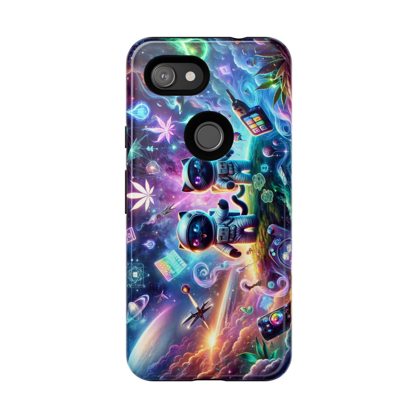 Cat Space Weed Magic Phone Case 3
