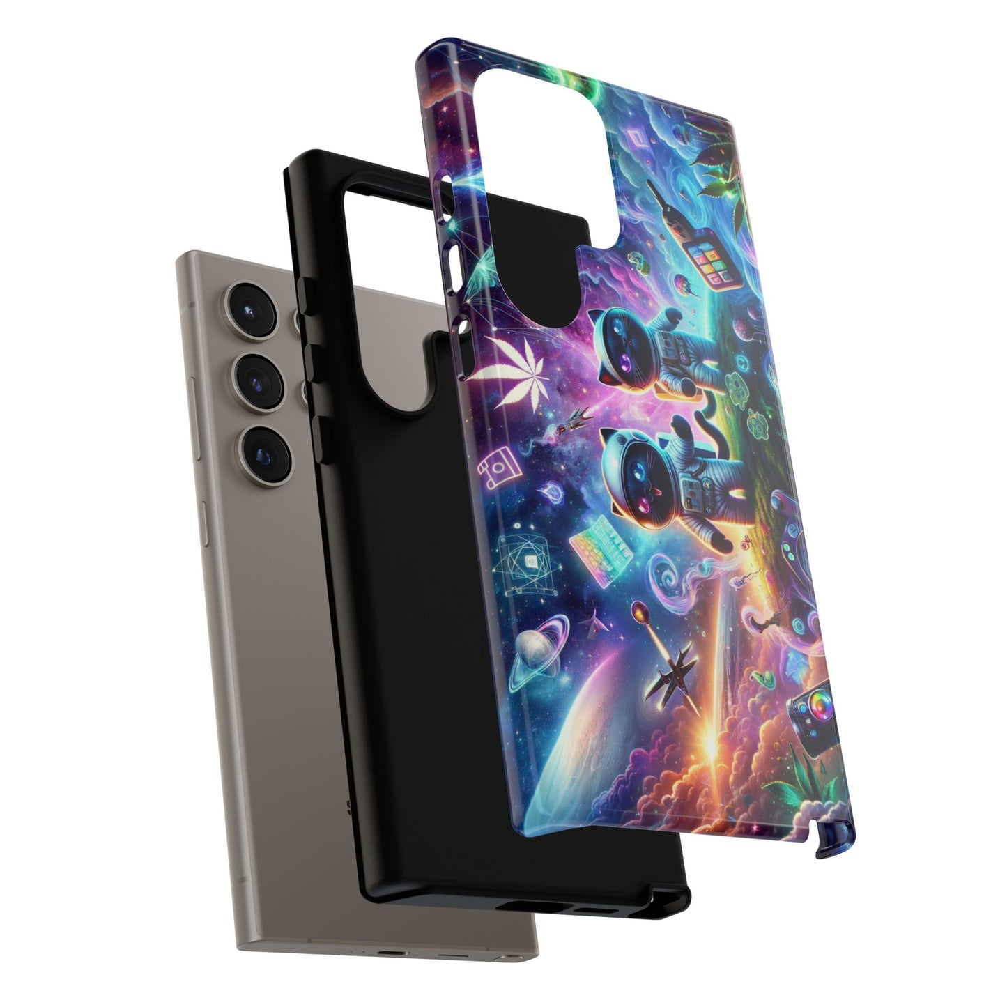 Cat Space Weed Magic Phone Case 3