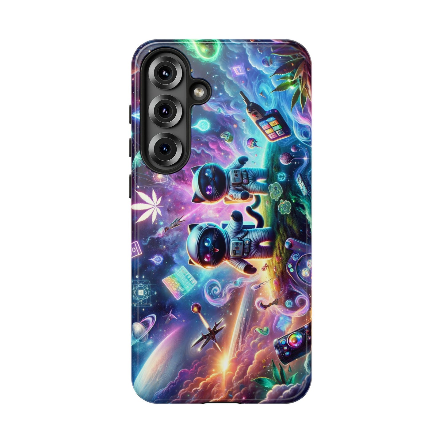 Cat Space Weed Magic Phone Case 3