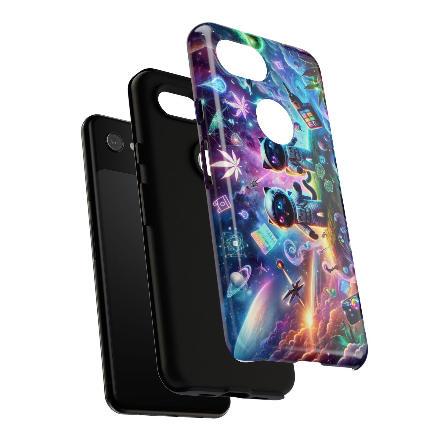 Cat Space Weed Magic Phone Case 3