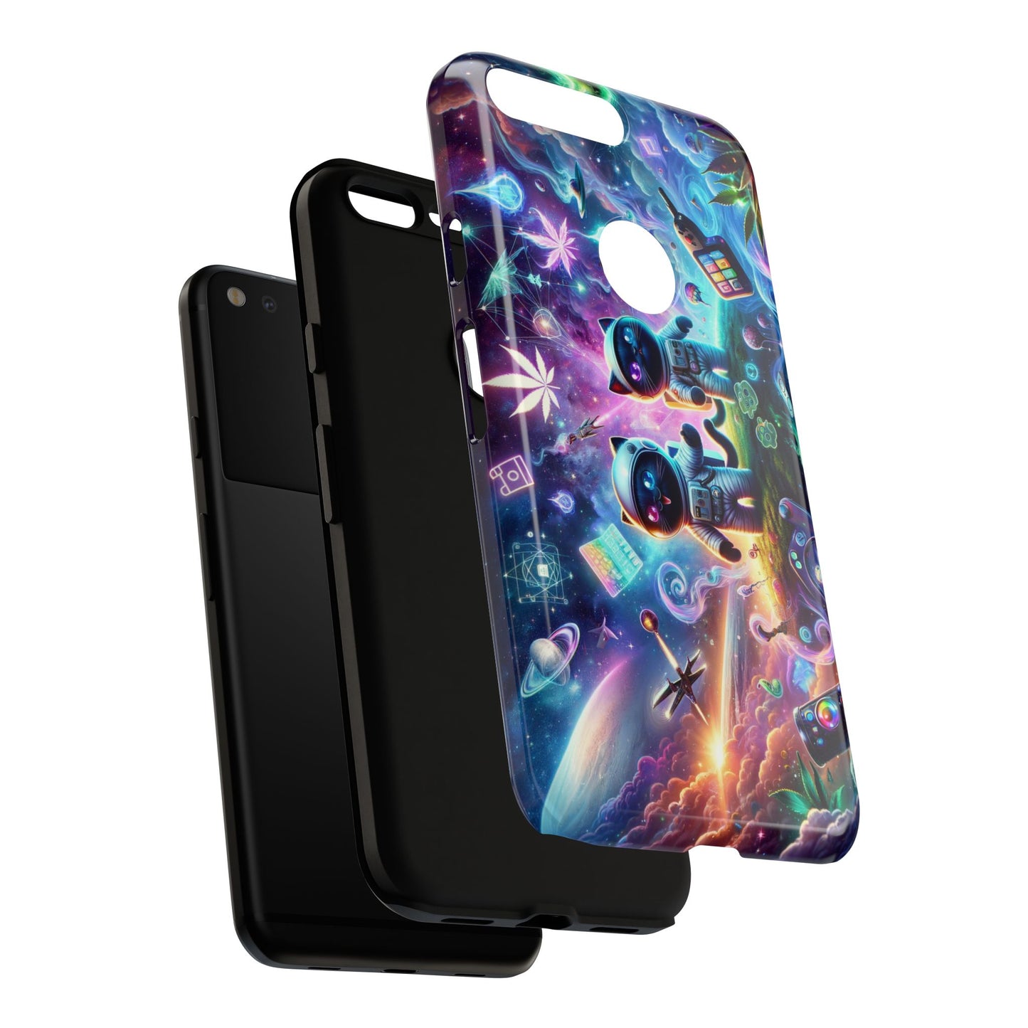 Cat Space Weed Magic Phone Case 3