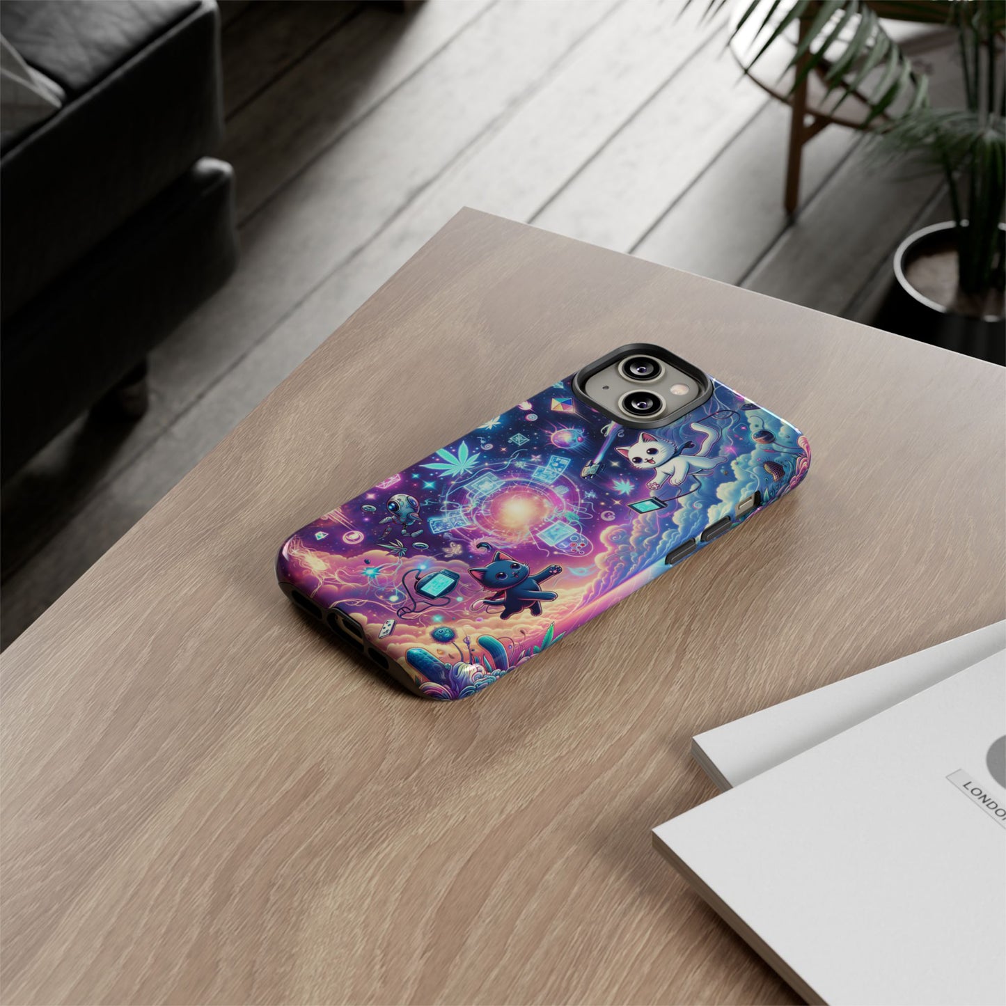 Cat Space Weed Magic Phone Case 2