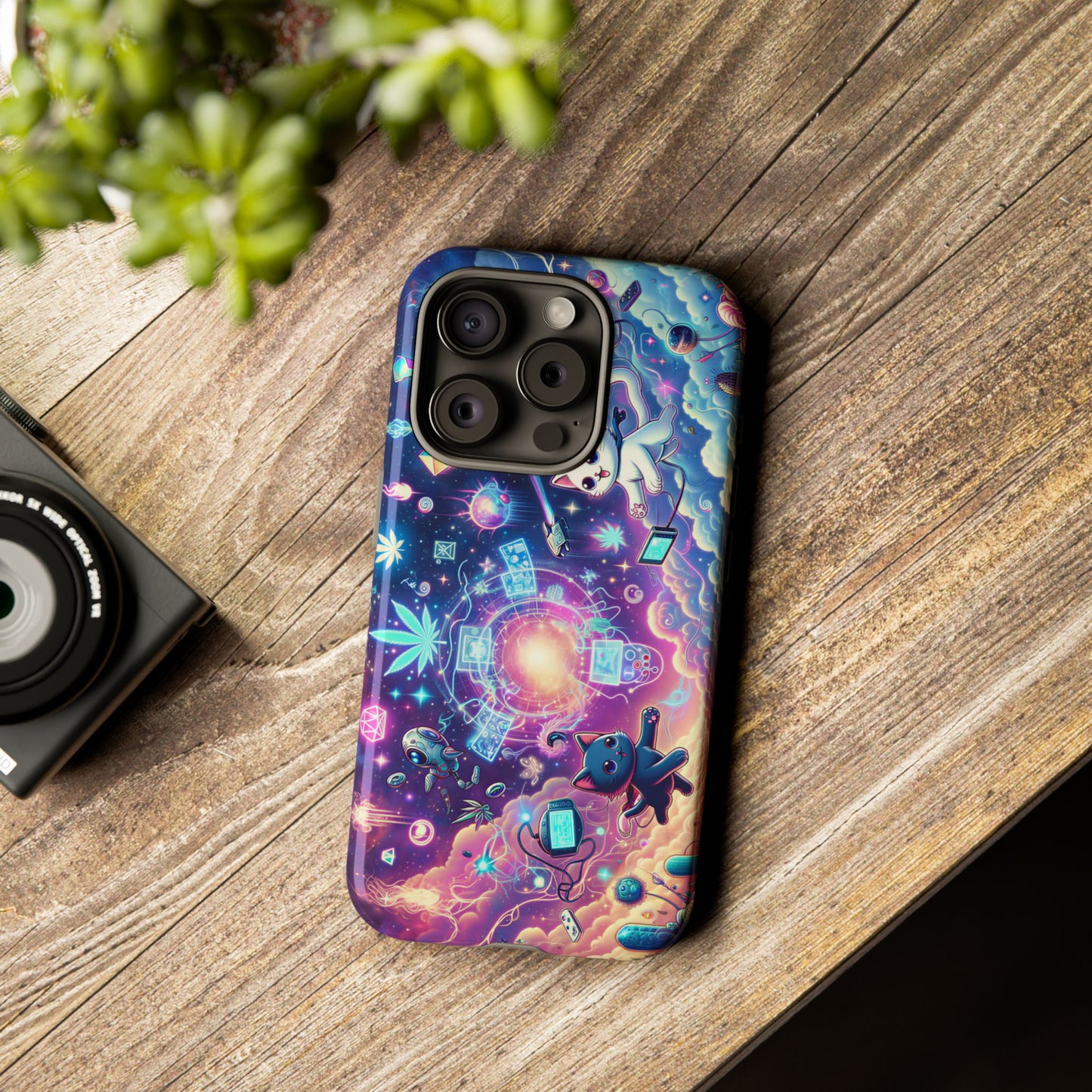 Cat Space Weed Magic Phone Case 2