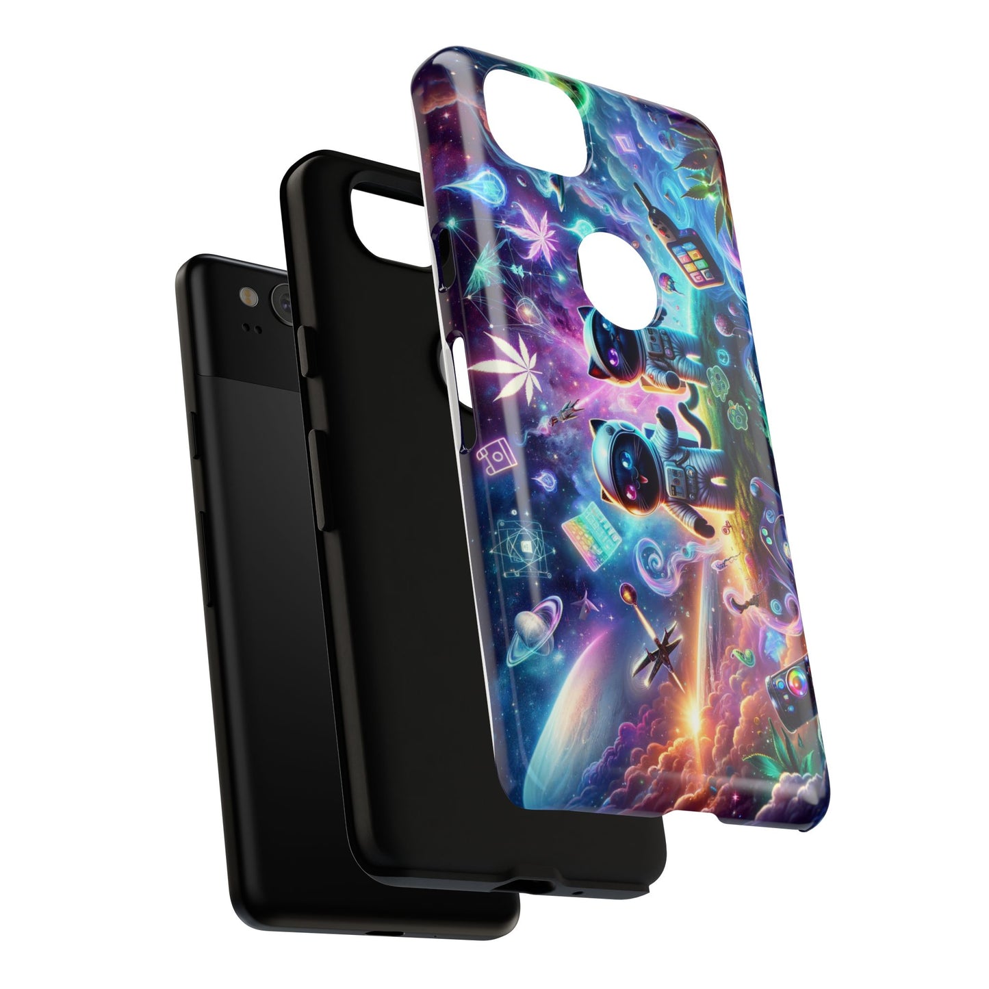 Cat Space Weed Magic Phone Case 3