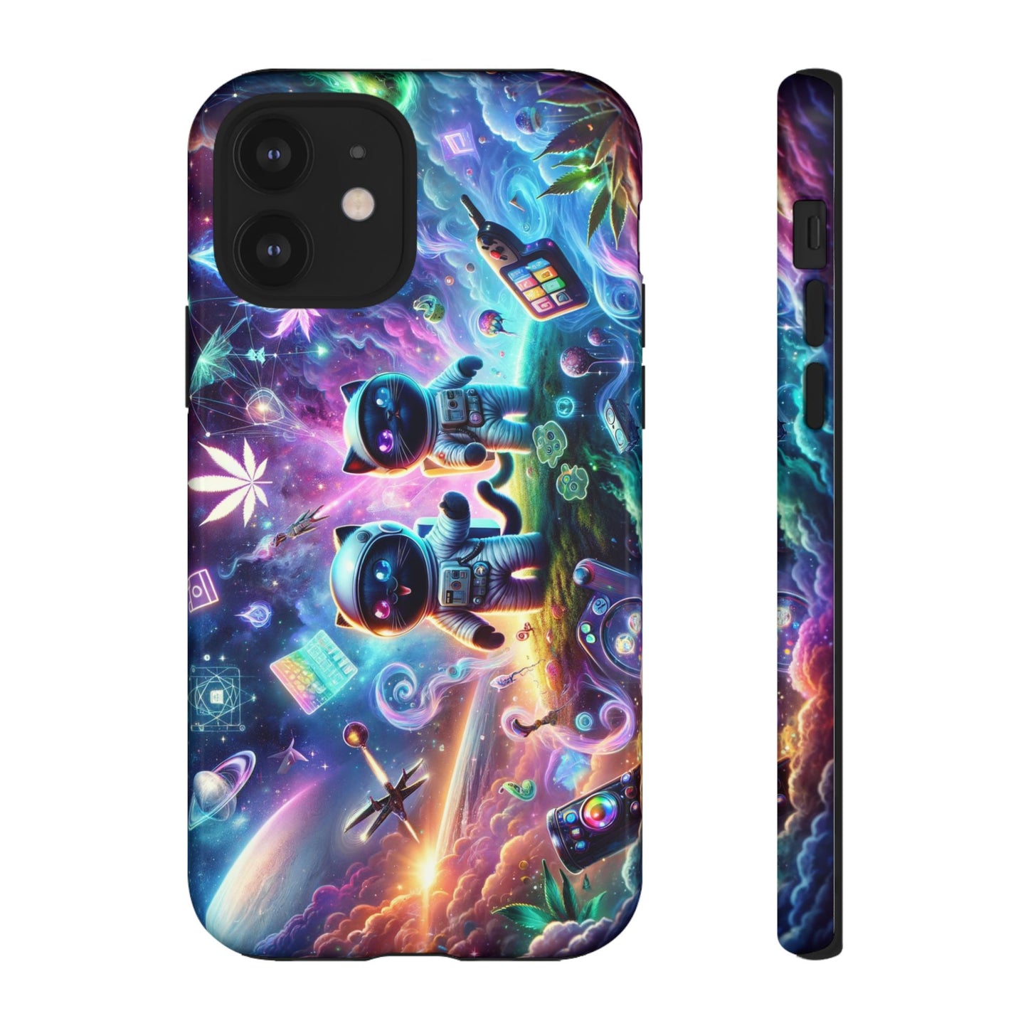 Cat Space Weed Magic Phone Case 3