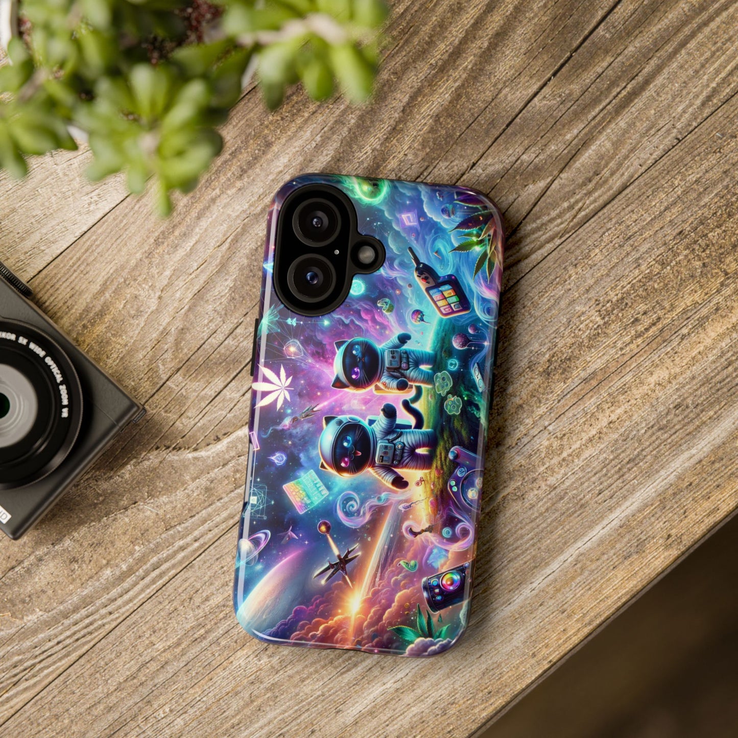Cat Space Weed Magic Phone Case 3