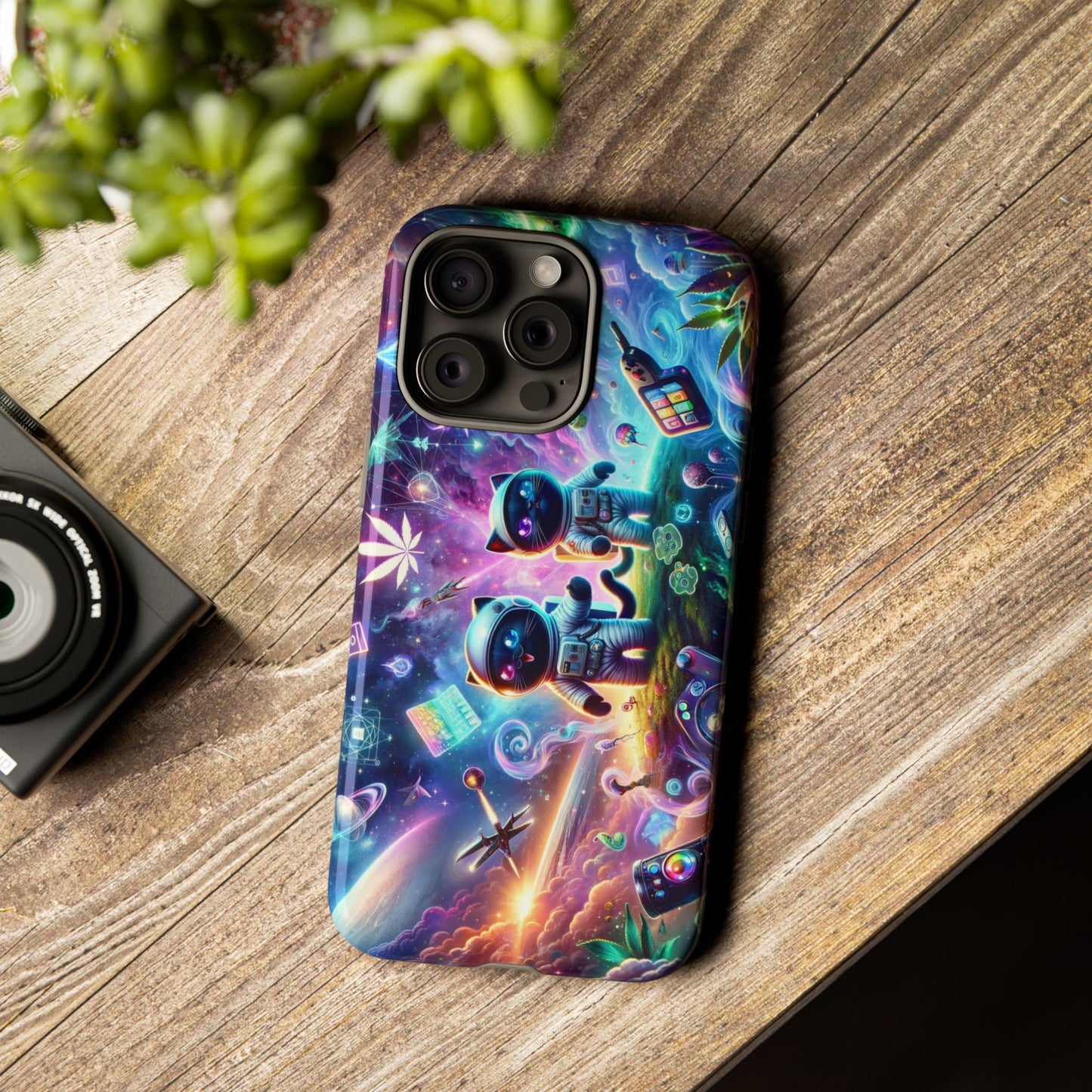 Cat Space Weed Magic Phone Case 3