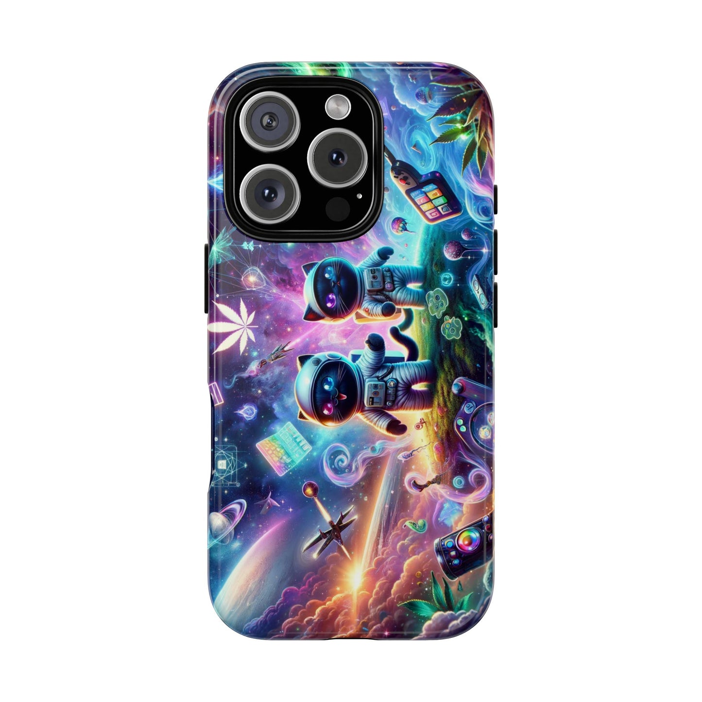 Cat Space Weed Magic Phone Case 3