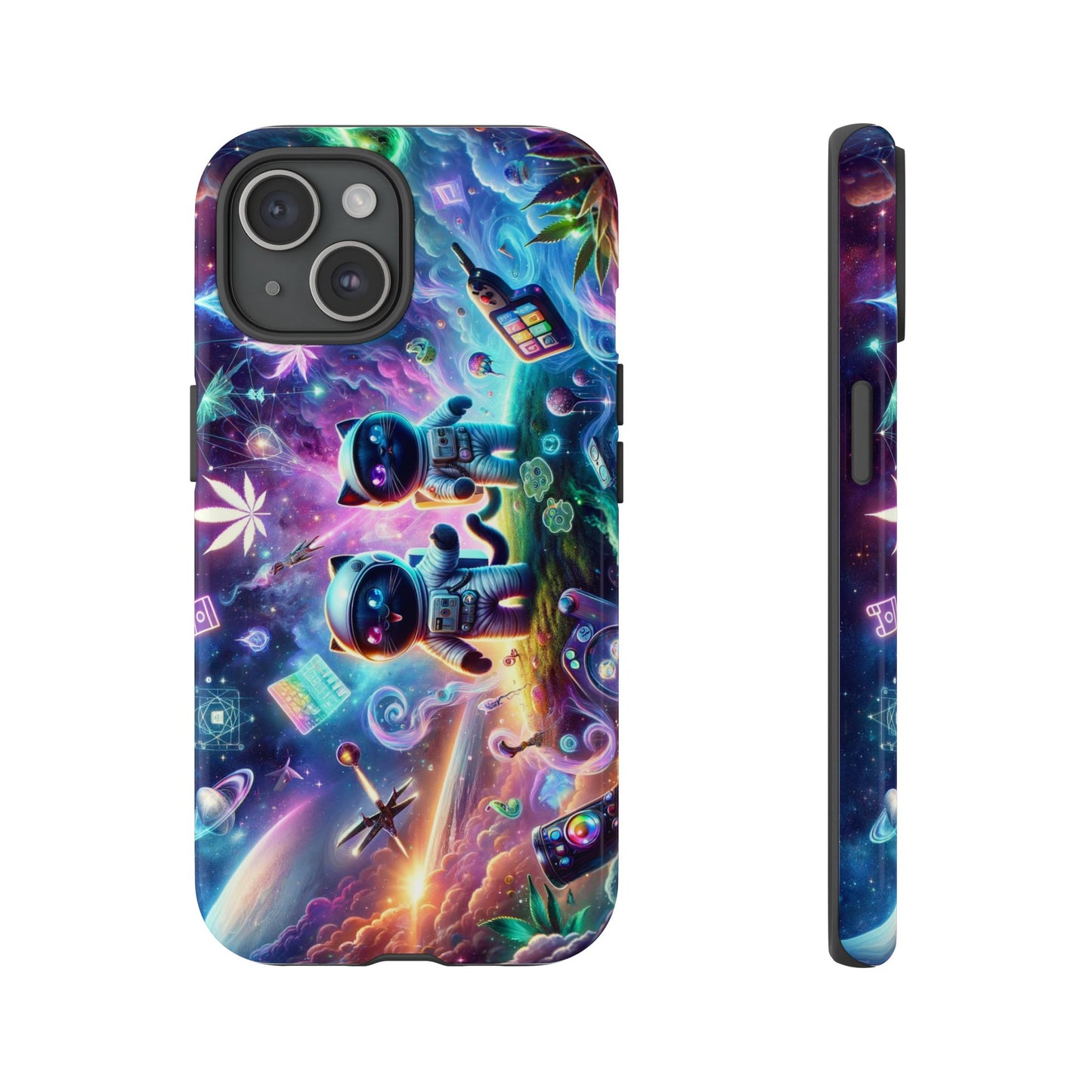Cat Space Weed Magic Phone Case 3