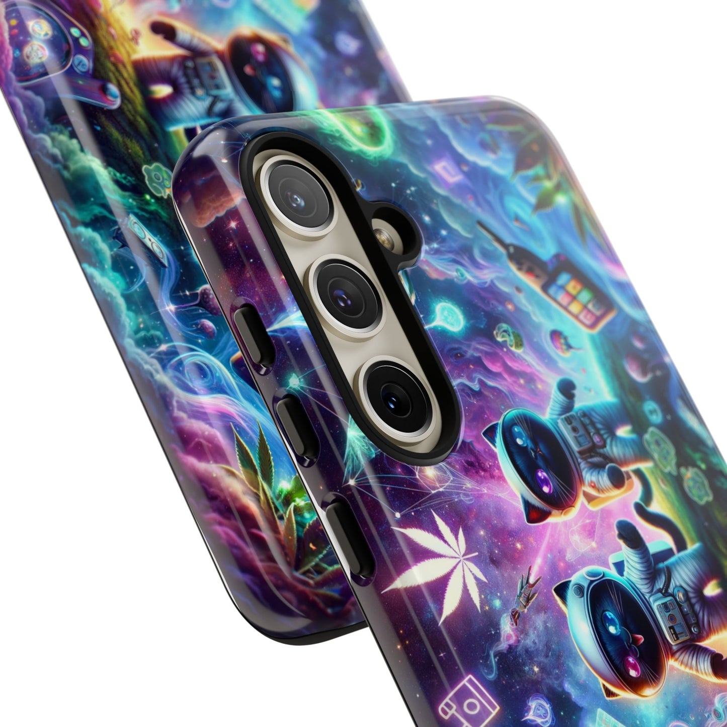 Cat Space Weed Magic Phone Case 3