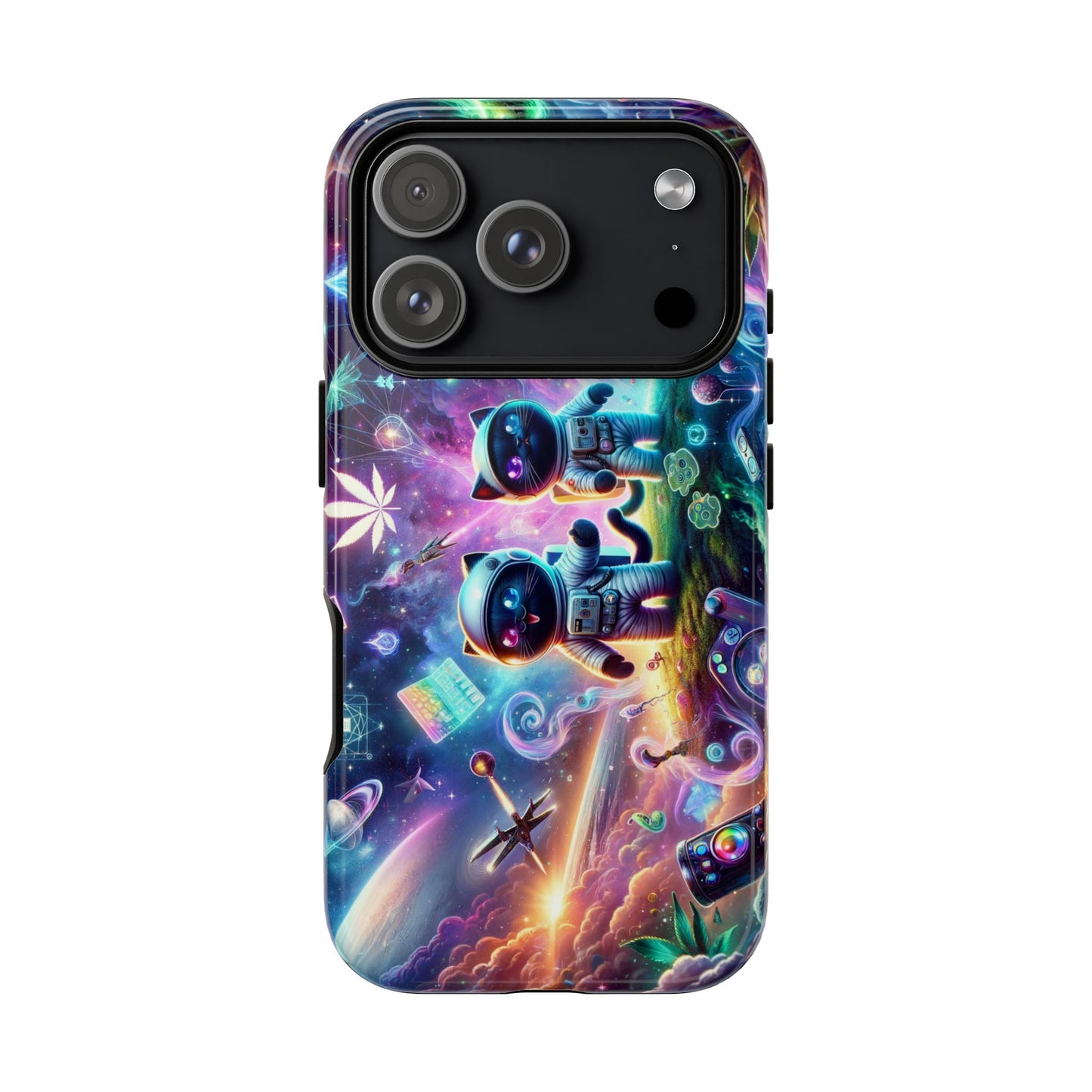 Cat Space Weed Magic Phone Case 3