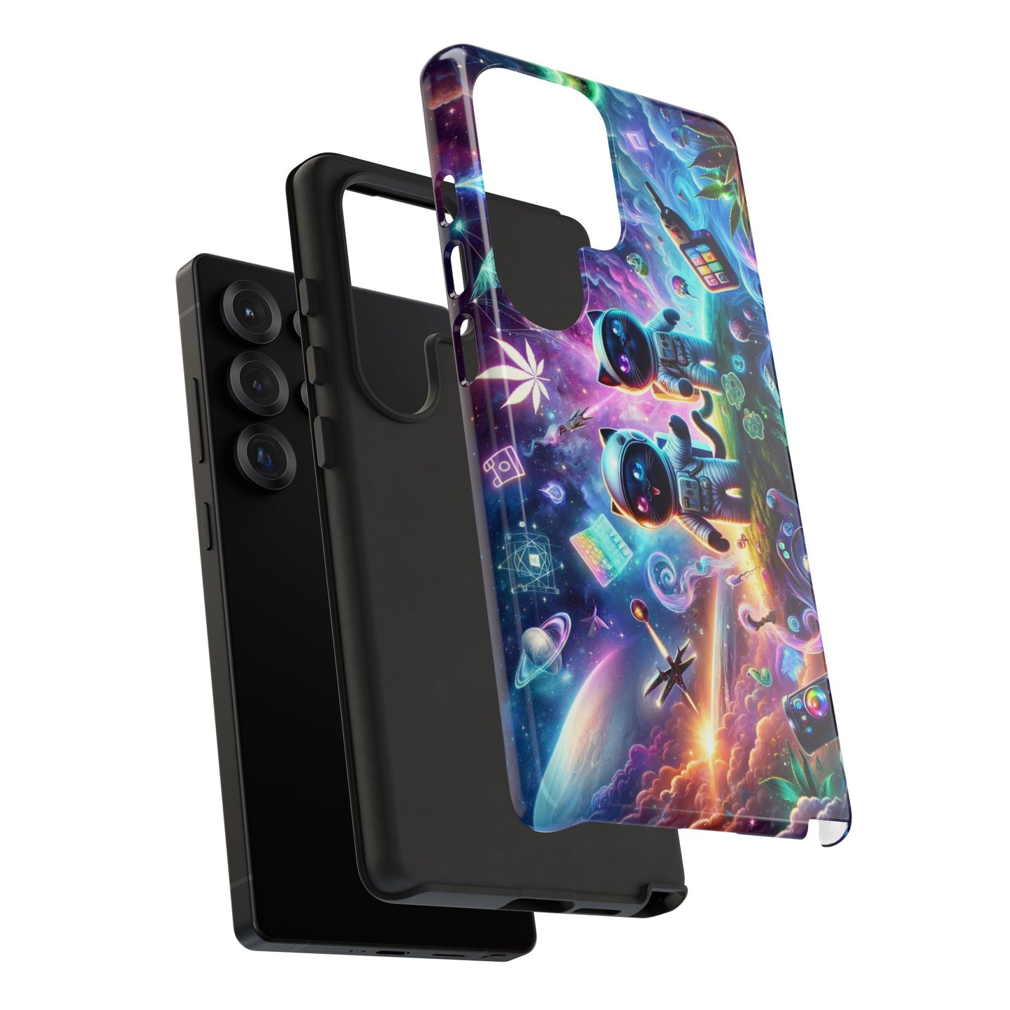 Cat Space Weed Magic Phone Case 3