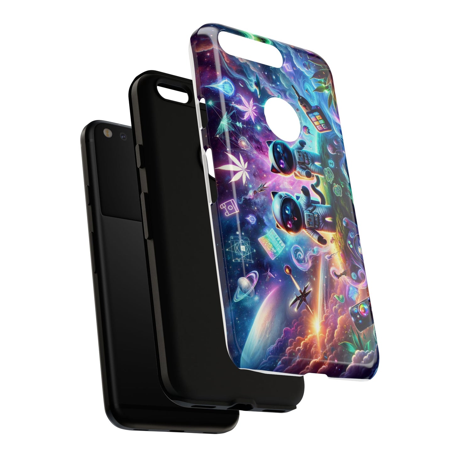 Cat Space Weed Magic Phone Case 3